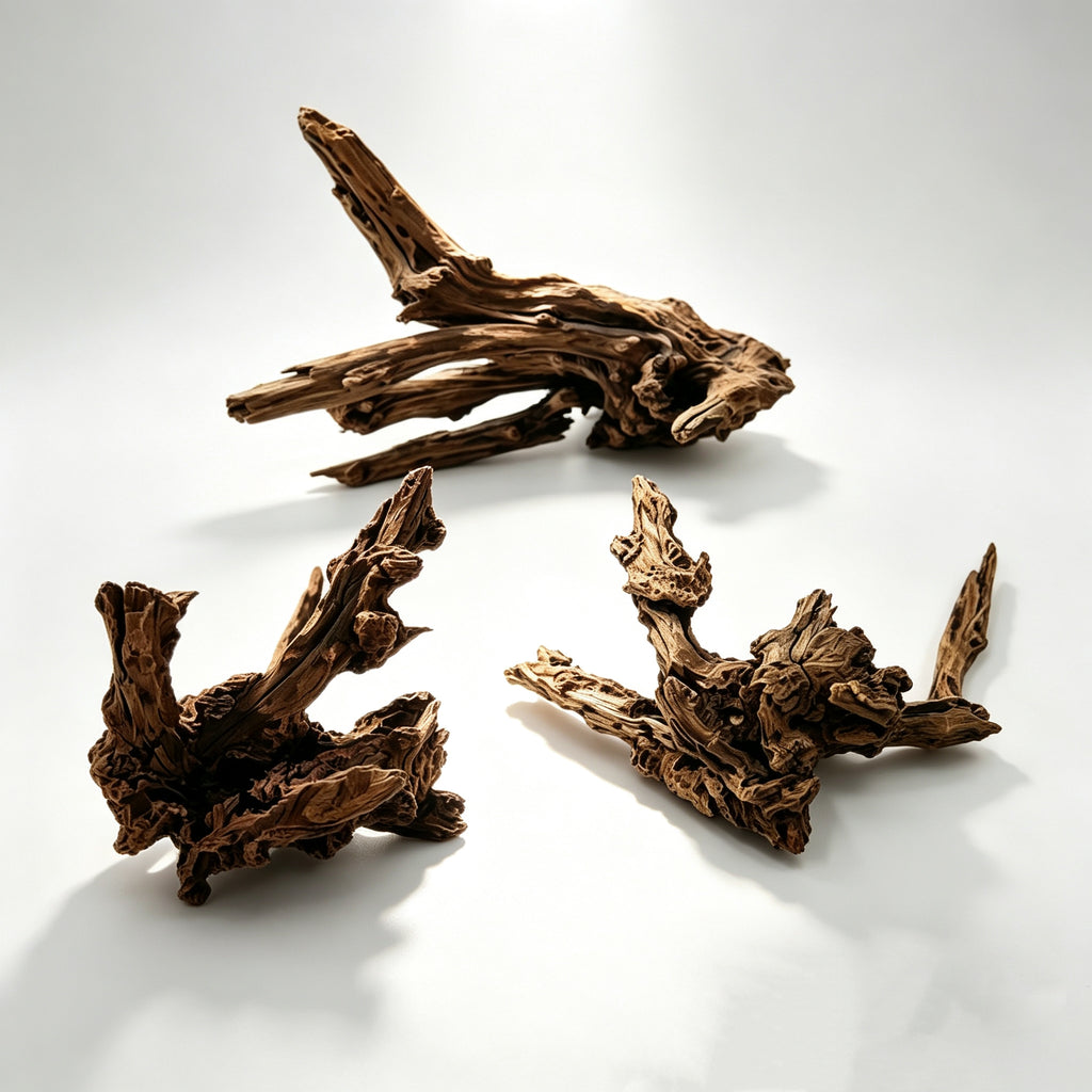 Oozy Natural Large Coral Driftwood for Fish Tanks & Reptile Terrariums, Assorted Driftwood 3 Pcs,Low Tannin, Easy to Sink, Aquarium Decor| OOZY