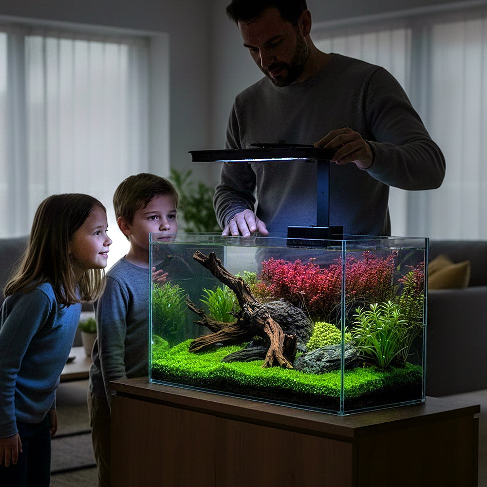 OOZY LED Fish Tank Light - 24/7 Auto Day Cycle Aquarium Lighting