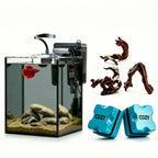 OOZY Complete Betta Aquarium Combo | NanoCubic TERRA Tank Kit + Pre-Treated Driftwood Landscape Pack