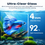 NanoCubic TERRA Betta Tank Kit | LED, Filter & Decor Starter Set | 1.2 Gallon Nano Aquarium Kit | OOZY
