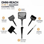 Omni-Reach 5-in-1 Aquarium Cleaning Tool | Modular Maintenance Kit |OOZY