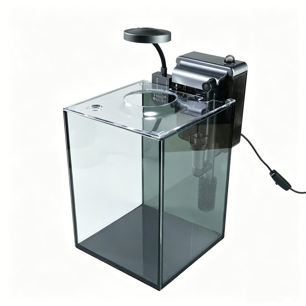 NanoCubic TERRA Betta Tank Kit | LED, Filter & Decor Starter Set | 1.2 Gallon Nano Aquarium Kit | OOZY