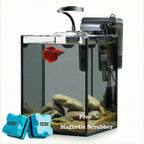 OOZY Complete Betta Aquarium Combo | NanoCubic TERRA Tank Kit + Pre-Treated Driftwood Landscape Pack