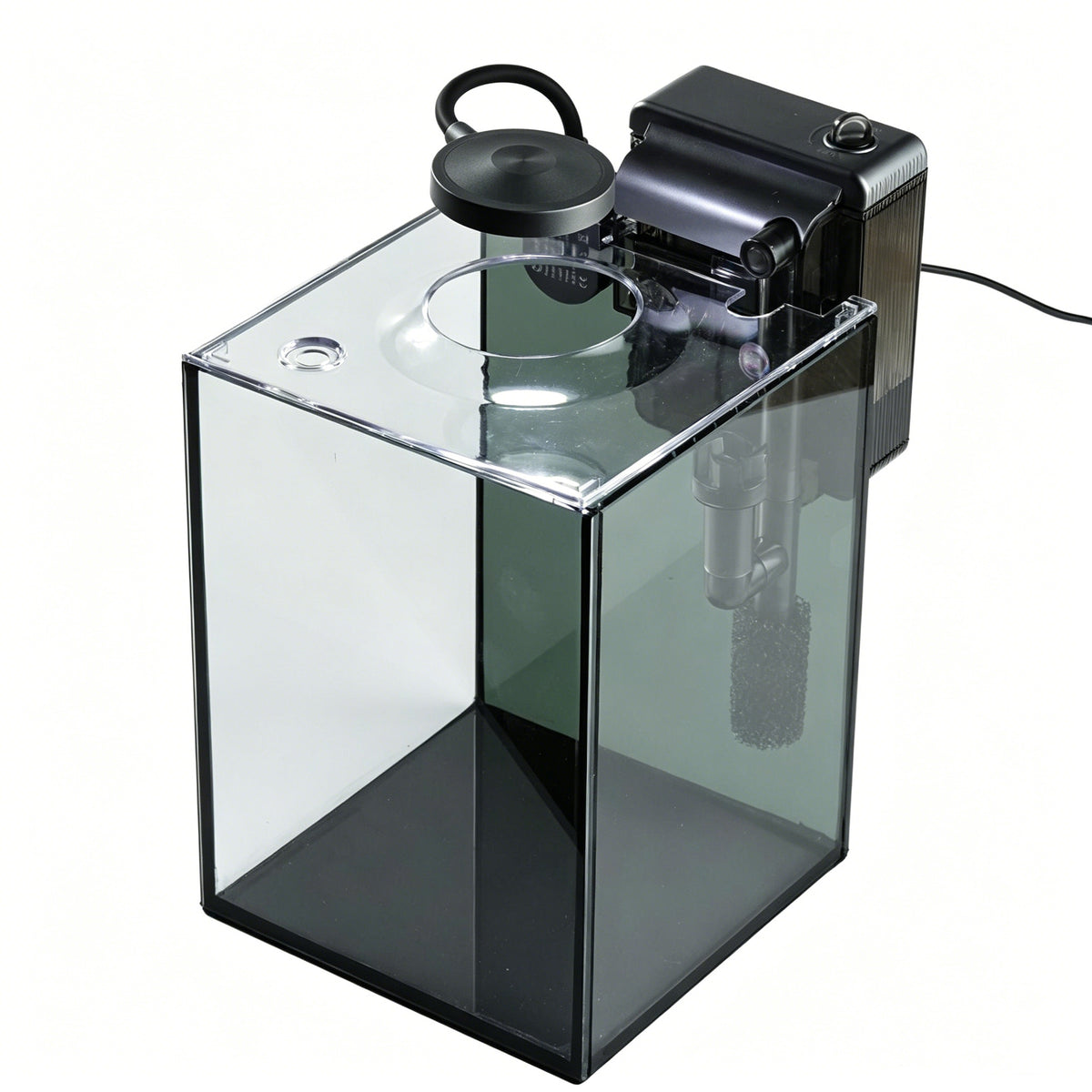NanoCubic TERRA Betta Tank Kit | LED, Filter & Decor Starter Set | 1.2 Gallon Nano Aquarium Kit | OOZY