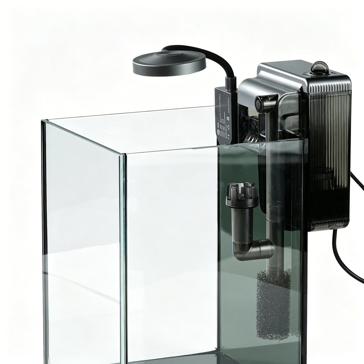 NanoCubic TERRA Betta Tank Kit | LED, Filter & Decor Starter Set | 1.2 Gallon Nano Aquarium Kit | OOZY