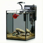 NanoCubic TERRA Betta Tank Kit | LED, Filter & Decor Starter Set | OOZY