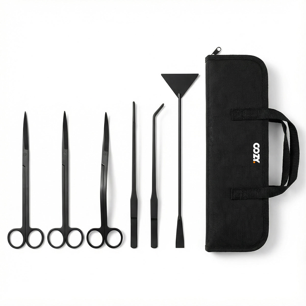 Aquascaping Tool Kit 6-in-1 | Stainless Steel Plant Scissors & Tweezers | OOZY